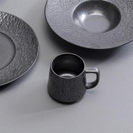 Black stoneware mugs - Cosmos - Kare Design