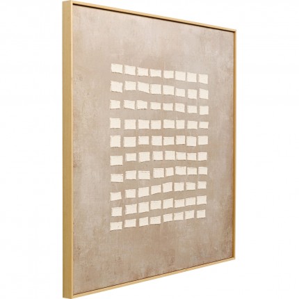 Framed Picture Art Row 100x100cm beige Kare Design