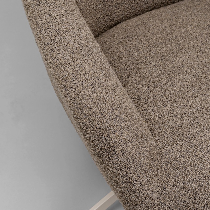 Brown swivel armchair with armrests - Mimi - Kare Design