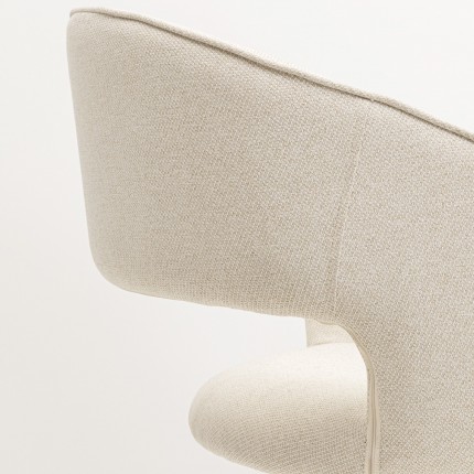 Draaistoel met armleuningen Gina beige Kare Design