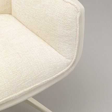 Draaistoel met armleuningen Hilla creme Kare Design