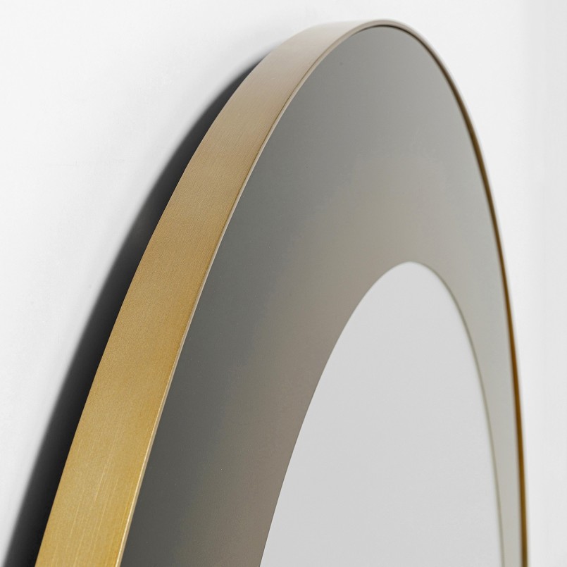 Stalen spiegel met bruin en zwart kleurverloop - Prezioso - Kare Design