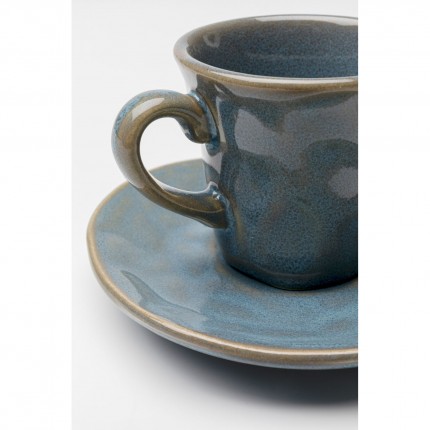 Espressokopje Organic blauw (4/set) Kare Design