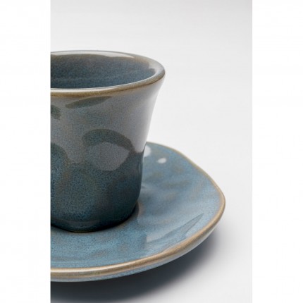 Espressokopje Organic blauw (4/set) Kare Design