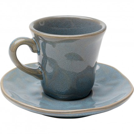 Espressokopje Organic blauw (4/set) Kare Design