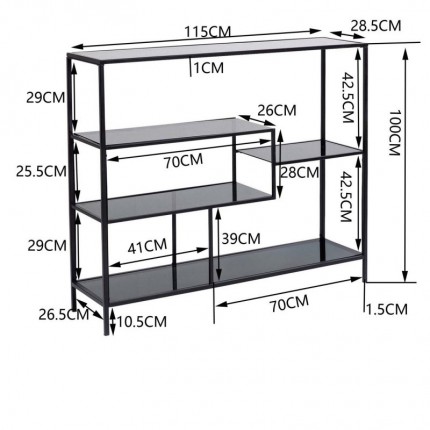 Bookshelf Loft 100x115cm beige Kare Design