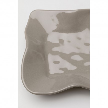 Plate Organic taupe Kare Design