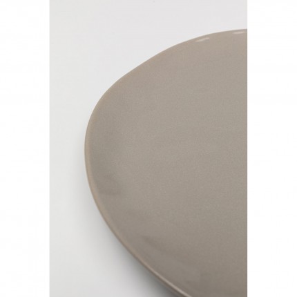 Plate Organic Ø26cm taupe (4/set) Kare Design