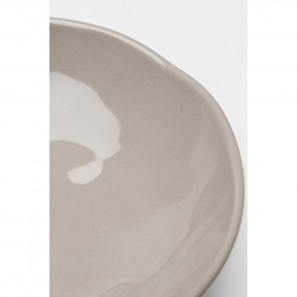 Plate Deep Organic Ø22cm taupe (4/Set) Kare Design