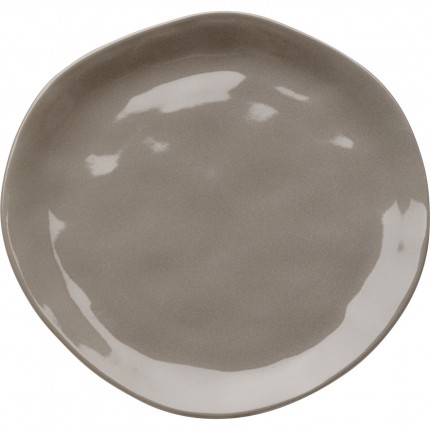 Plate Organic Ø20cm taupe (4/Set) Kare Design