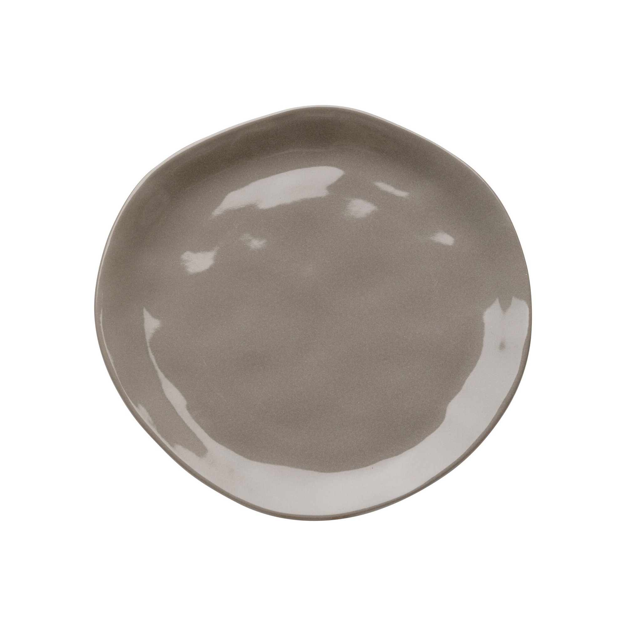 Plate Organic Ø20cm taupe (4/Set) Kare Design