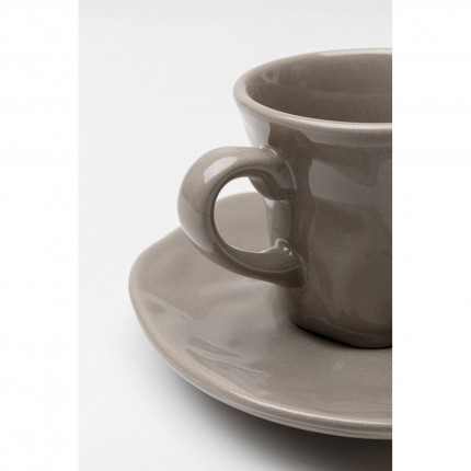 Espresso Cup Organic taupe (4/set) Kare Design