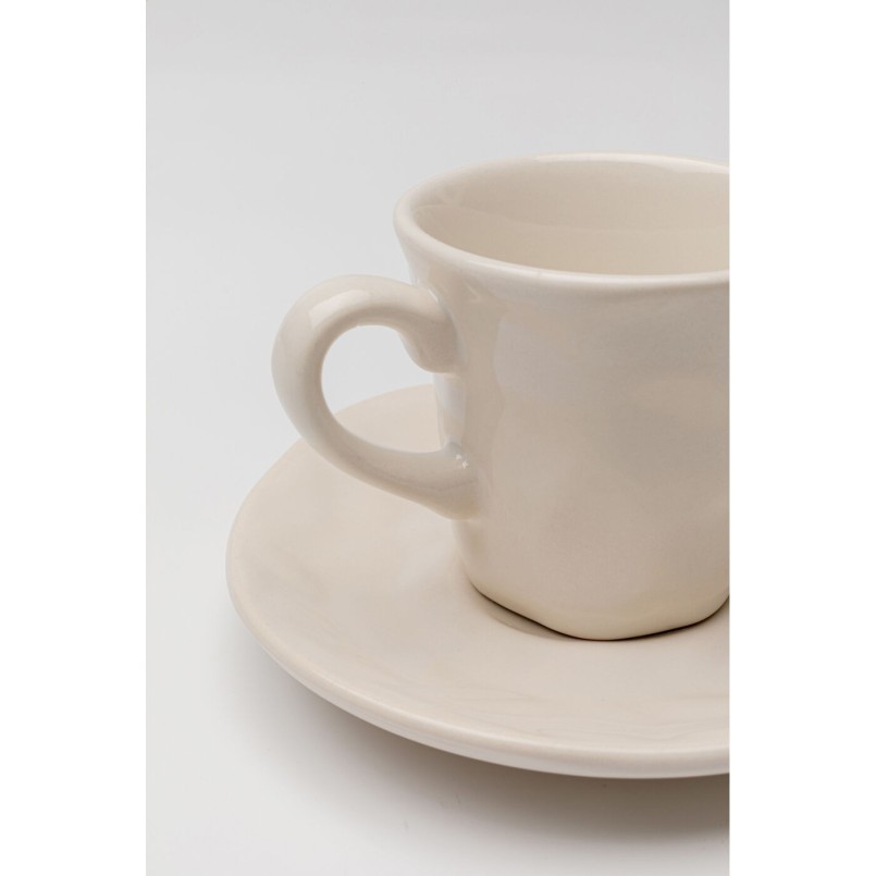 Espressokopje Organic creme (6/set) Kare Design