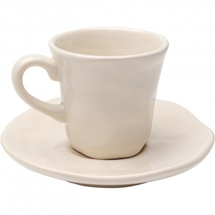 Espresso Cup Organic cream (4/set) Kare Design
