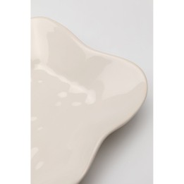 Serving Plate Organic cream Kare Design