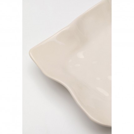 Plate Organic cream Kare Design