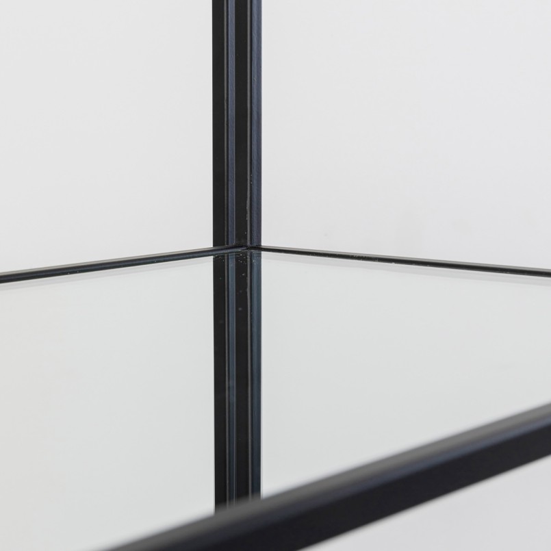 Black steel and glass shelf - Corinne - Kare Design