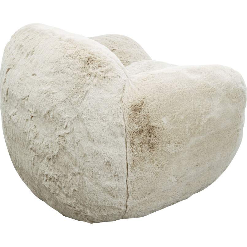 Fauteuil in crème imitatiebont - Mika - Kare Design