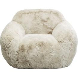 Fauteuil in crème imitatiebont - Mika - Kare Design