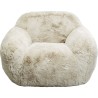 Cream faux fur armchair - Mika - Kare Design