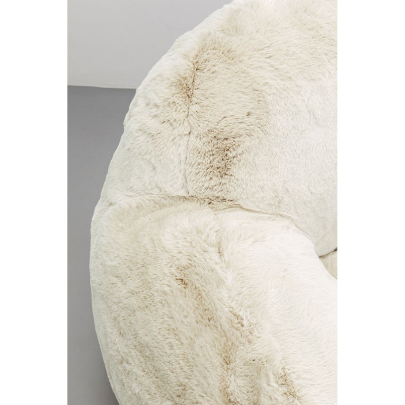 Fauteuil in crème imitatiebont - Mika - Kare Design