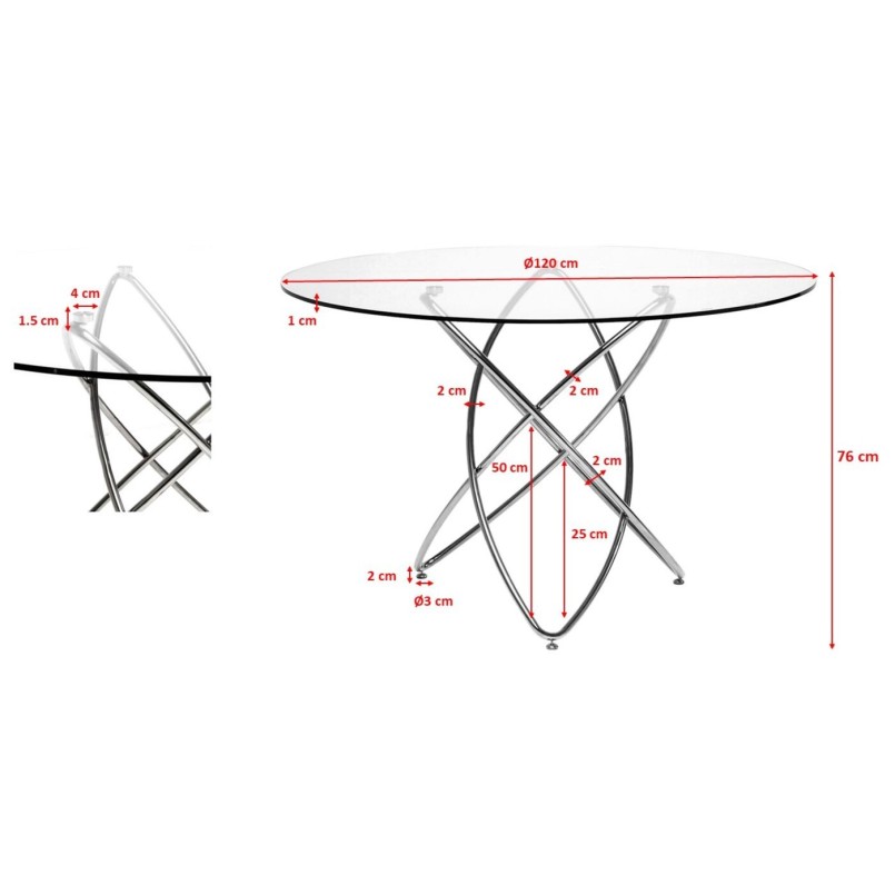 Eettafel Molekular Ø120cm zwart Kare Design