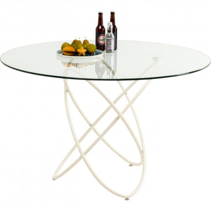 Eettafel Molekular Ø120cm beige Kare Design