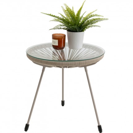 Tuin Bijzettafel Acapulco Mono beige Kare Design