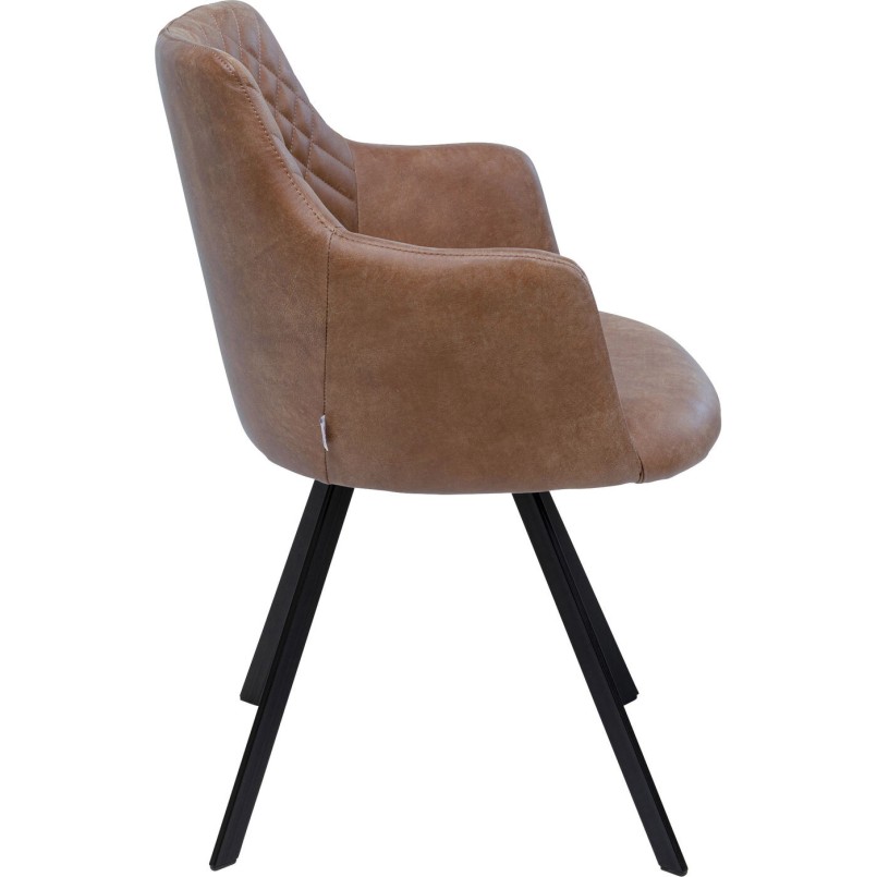 Chair with brown swivel arms - Coco - Kare Design