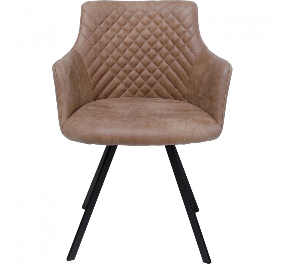 Draaistoel met armleuningen Coco bruin Kare Design Draaistoel met armleuningen Coco bruin Kare Design