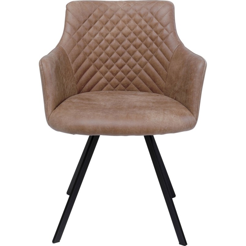 Stoel met bruine draaiarmen - Coco - Kare Design