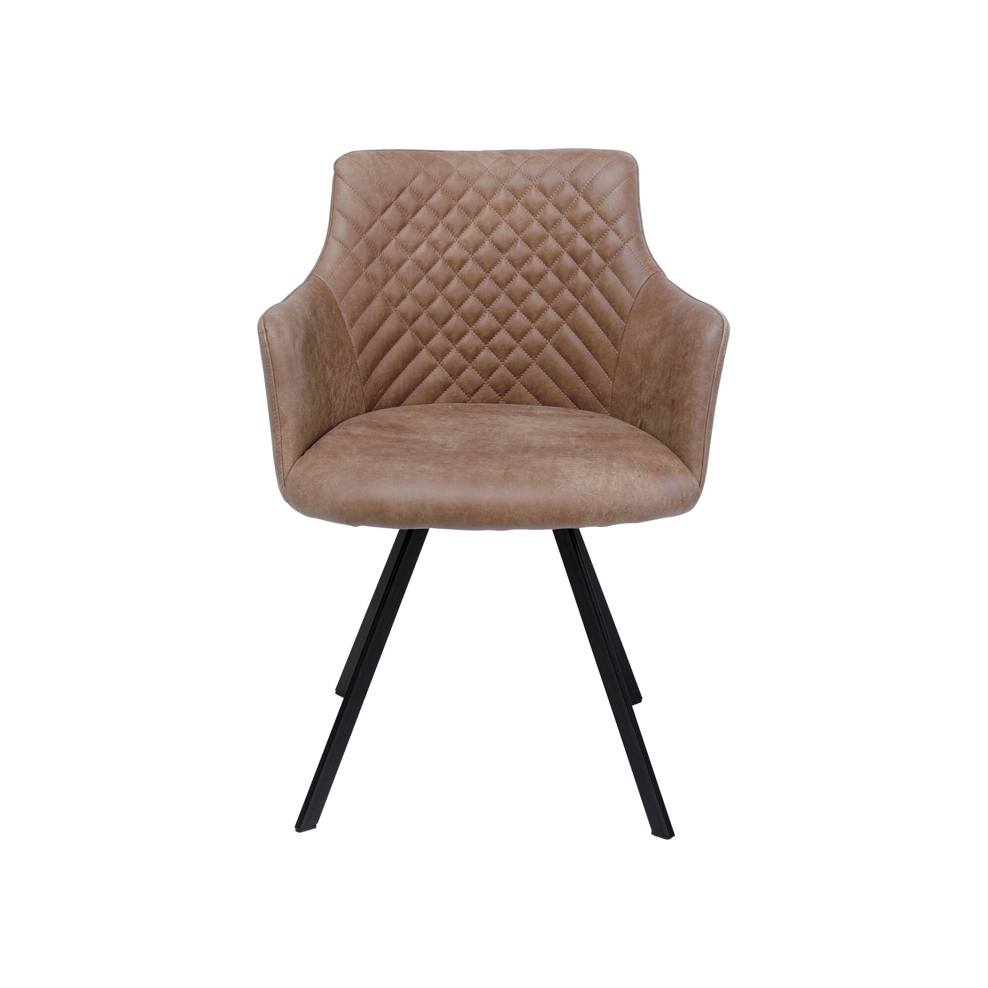 Swivel chair with armrests Coco brown Kare Design