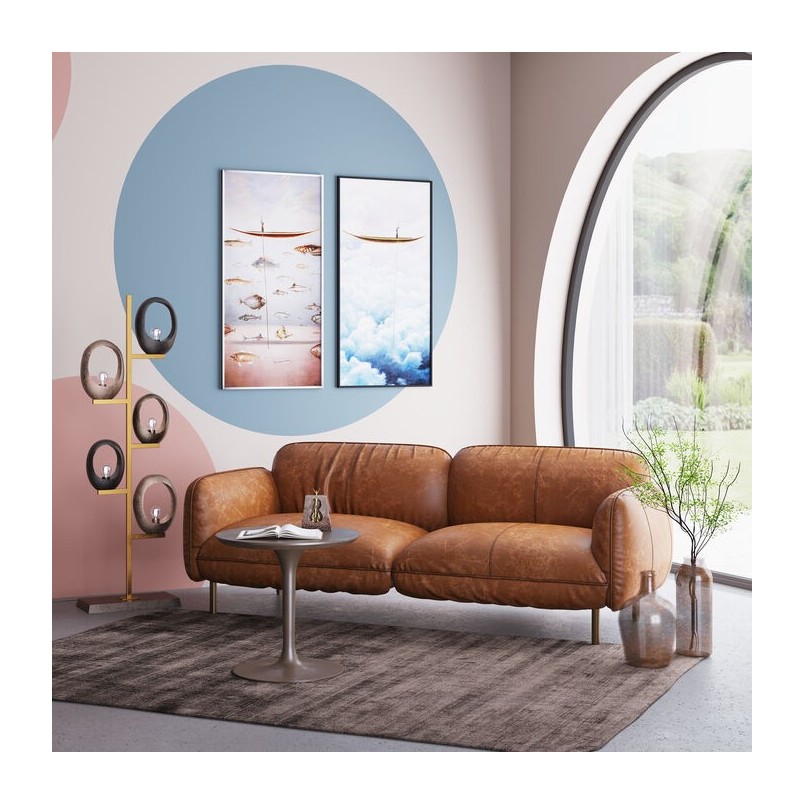 Steel and aluminum floor lamp on five levels - Five Loops - Kare Design
