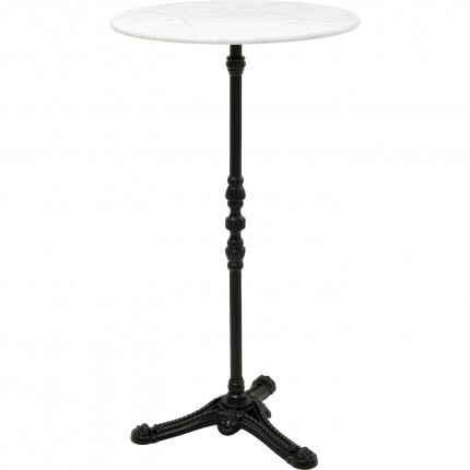 Bartafel Bistrot Ø60cm wit marmer Kare Design