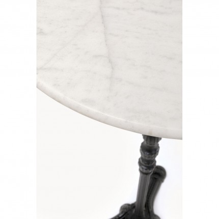 Bartafel Bistrot Ø60cm wit marmer Kare Design
