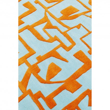 Carpet Labirinto 300x200cm blue and orange Kare Design