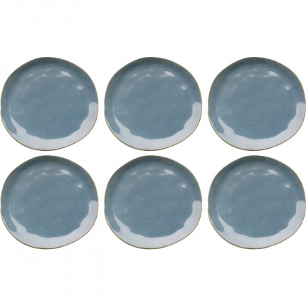 Borden Organic Ø20cm blauw (6/Set) Kare Design