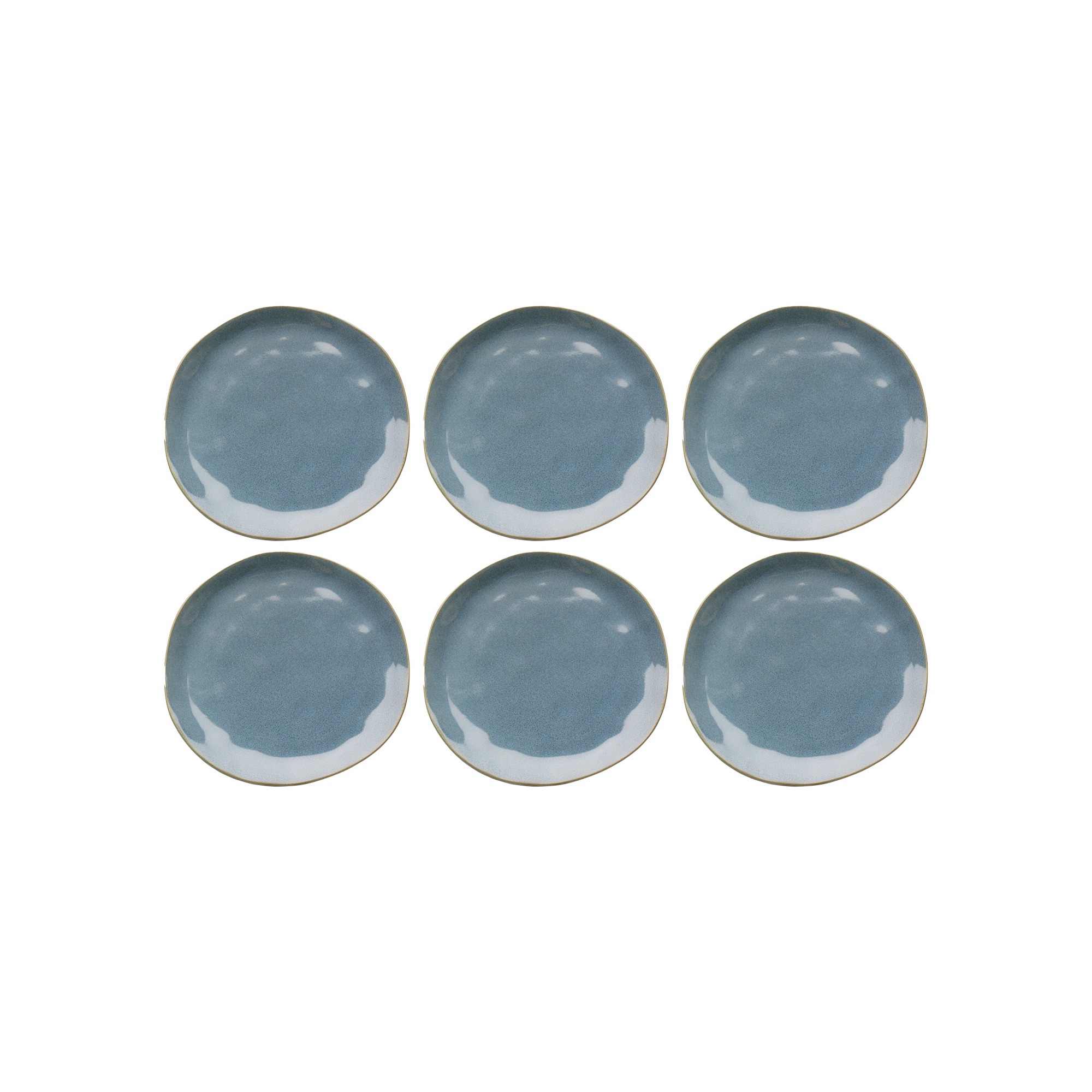 Borden Organic Ø20cm blauw (6/Set) Kare Design