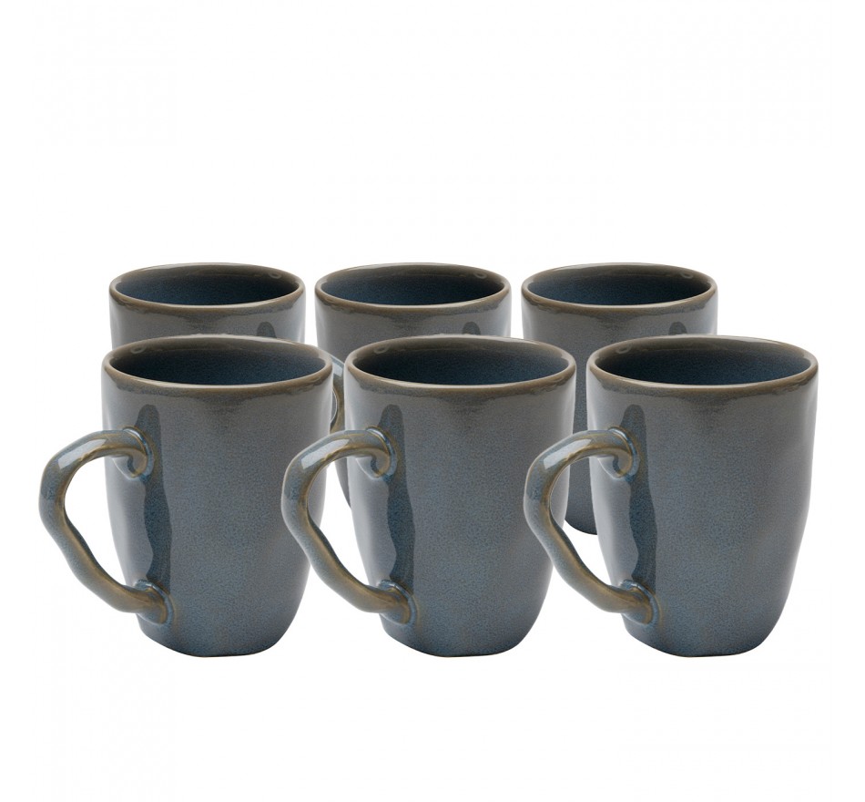Mokken Organic blauw (6/set) Kare Design Mokken Organic blauw (6/set) Kare Design