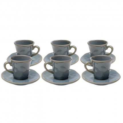 Espressokopje Organic blauw (6/set) Kare Design