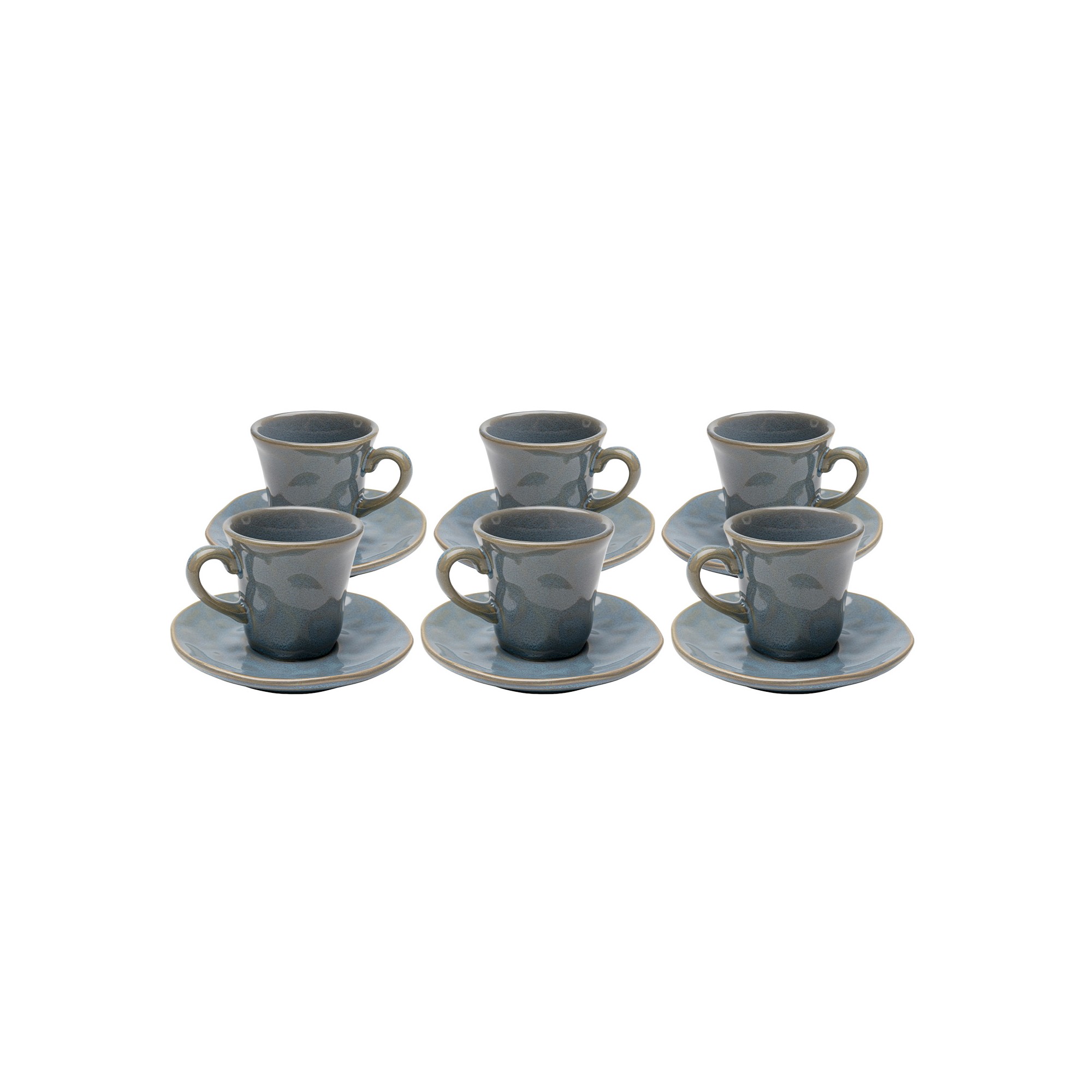 Espressokopje Organic blauw (6/set) Kare Design