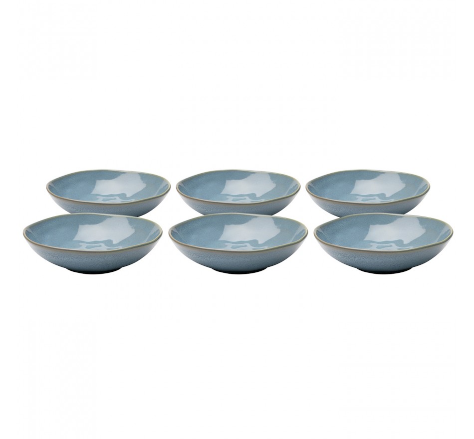 Soepborden Organic Ø22cm blauw (6/Set) Kare Design Soepborden Organic Ø22cm blauw (6/Set) Kare Design