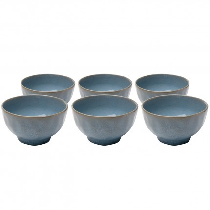 Kommen Organic Ø15cm blauw (6/set) Kare Design Kommen Organic Ø15cm blauw (6/set) Kare Design