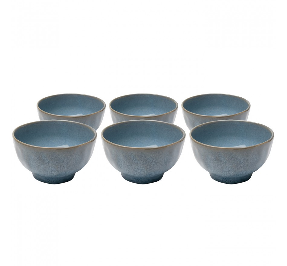Kommen Organic Ø15cm blauw (6/set) Kare Design Kommen Organic Ø15cm blauw (6/set) Kare Design