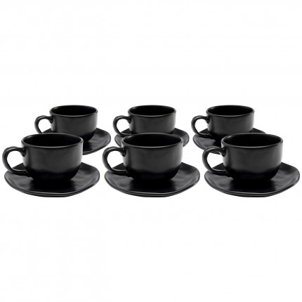 Koffiekoppen Organic zwart (6/set) Kare Design