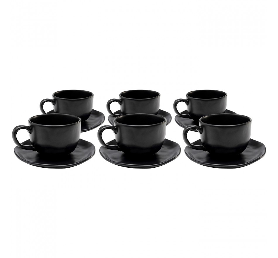 Koffiekoppen Organic zwart (6/set) Kare Design Koffiekoppen Organic zwart (6/set) Kare Design
