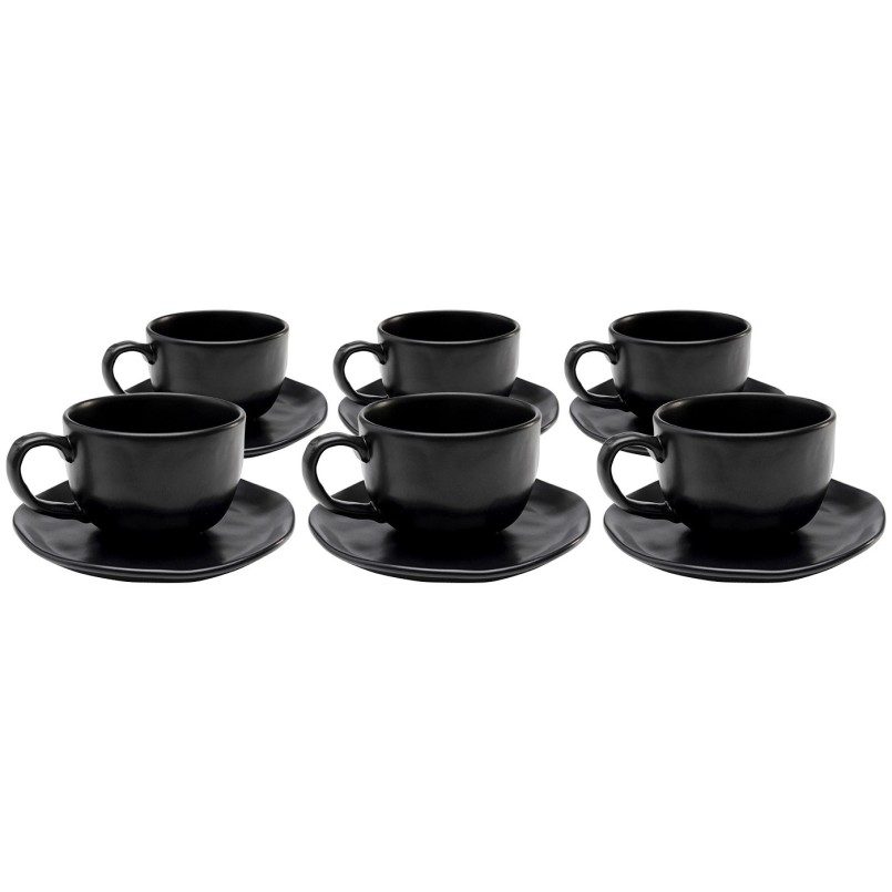 Koffiekoppen Organic zwart (6/set) Kare Design