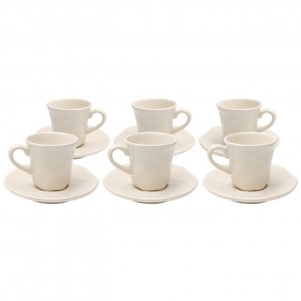 Espressokopje Organic creme (6/set) Kare Design