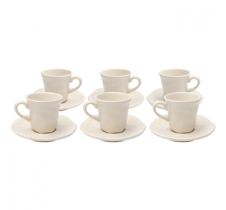 Espressokopje Organic creme (6/set) Kare Design Espressokopje Organic creme (6/set) Kare Design