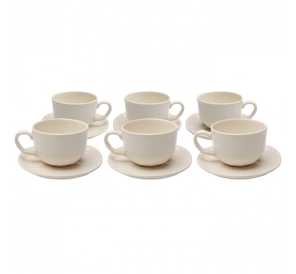 Koffiekoppen Organic creme (6/set) Kare Design Koffiekoppen Organic creme (6/set) Kare Design